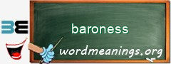 WordMeaning blackboard for baroness